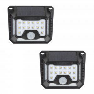 solys s led solar sensor lamp in zwarte kleur