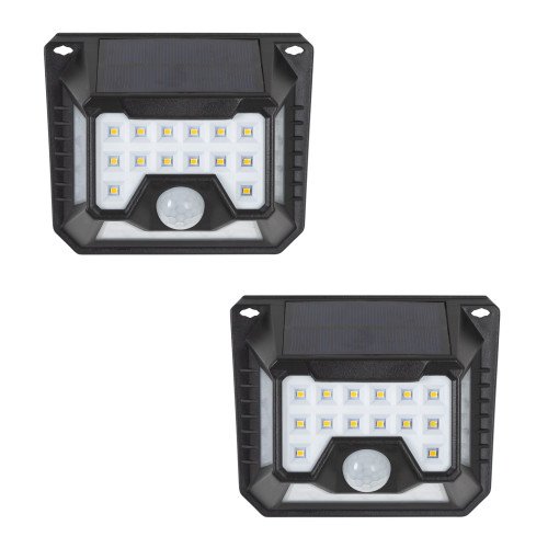 solys s led solar sensor lamp in zwarte kleur