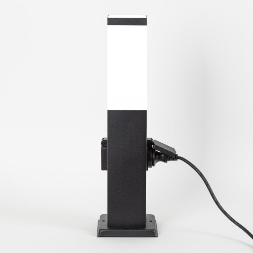 Tuinlamp Fiss zwart met Stopcontact