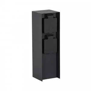 Charge 2 Tuinstopcontact zwart Dubbel