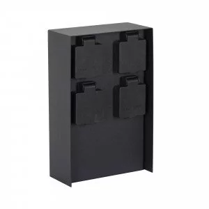 Charge 4 Tuinstopcontact zwart Dubbel