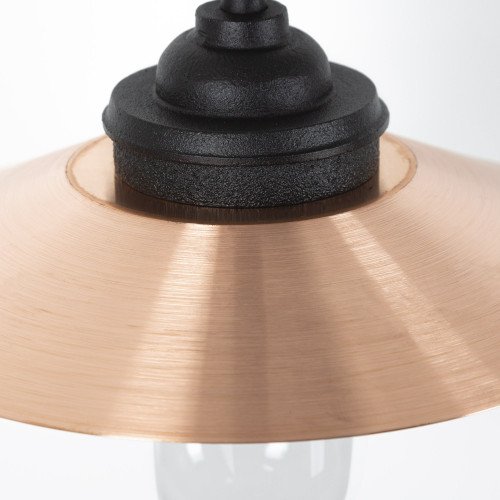 Stoere gietijzeren Stallamp Ardennes buitenlamp  zwart koper stallampen van Nostalux.nl