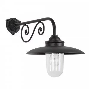 Stoere gietijzeren Stallamp Ardennes buitenlamp  Zwart