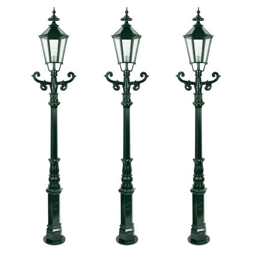 Lantaarn De Kennemer set 3x - Buitenlamp Zeskant 