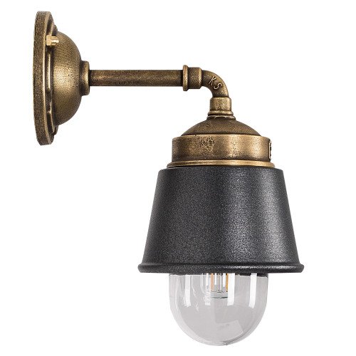 Industriële wandlamp Kostas 90 brons/antraciet