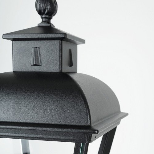 Vondel Hang aluminium muurlamp buitenlamp in zwarte kleur en in klassiek landelijke maison stijl