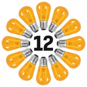 e27 grote fitting lichtbron met u-filament en oranje gekleurd glas e27 grote fitting lichtbron met u-filament en oranje gekleurd glas