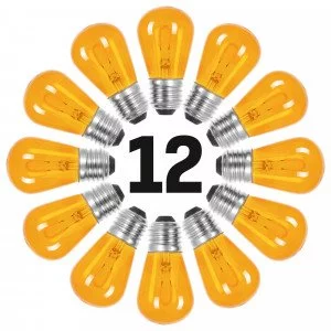 e27 grote fitting lichtbron met u-filament en oranje gekleurd glas