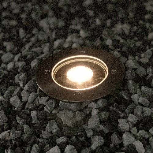 LED solar Grondspot Rond Puck solar set