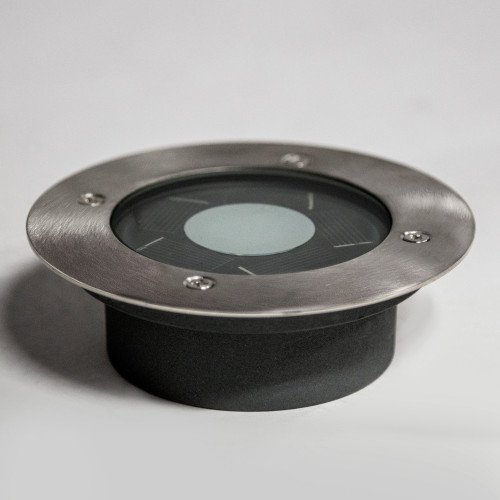 grondspots buiten - LED solar Grondspot Rond Puck solar set - nostalux tuinverlichting