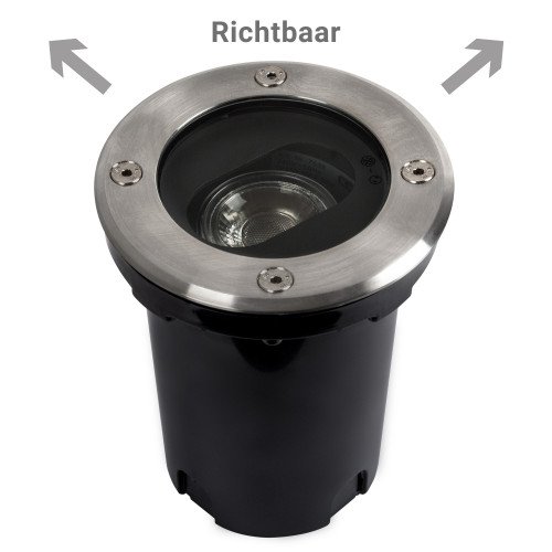 RVS richtbare Grondspot Unit GU10 fitting