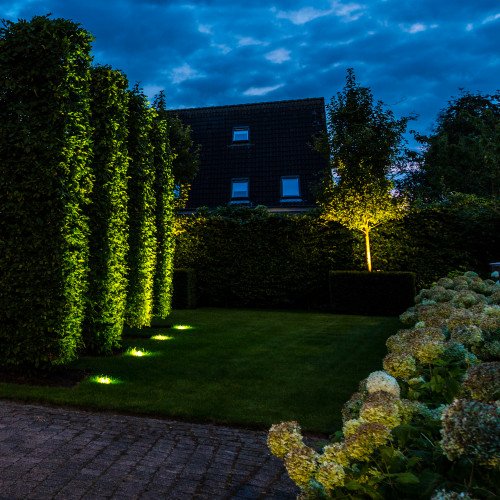 Zwarte Grondspot LED Rond met smart WIFI LED