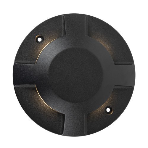 Zwarte ronde opbouw vloerspot met strijklicht naar 4 zijdes, Evo deckspot 4 -  KS Verlichting