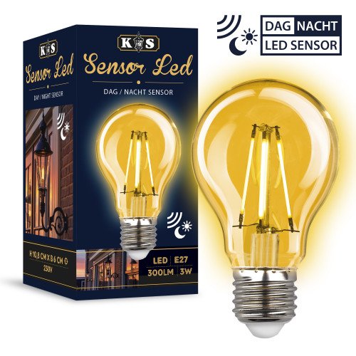 Dolce Retro Zwart Dag Nacht Sensor LED