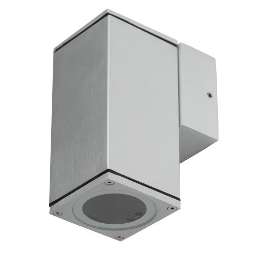 Wandspot Kevin Down titan geanodiseerd aluminium vierkante wandspot voor buiten van KS Verlichting - Downlighter actie inclusief led lichtbron GU10 - kwaliteitsverlichting