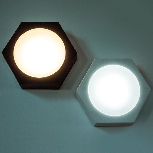 Wand - Plafondlamp Penta LED zwart