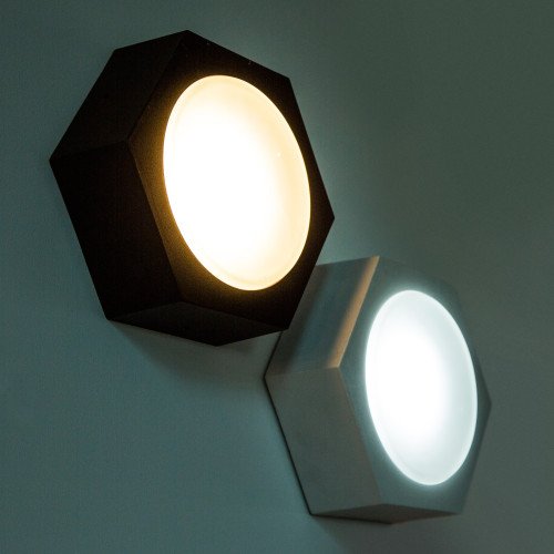 Wand - Plafondlamp Penta LED zwart