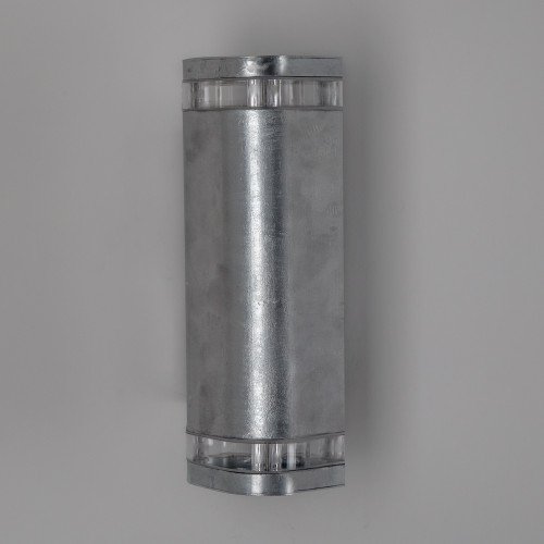  Buitenlamp Ambient verzinkt Up & Downlighter, mooie wandspot te koop bij Nostalux van het merk KS Verlichting, Up en downlighter, gevelspot zink 