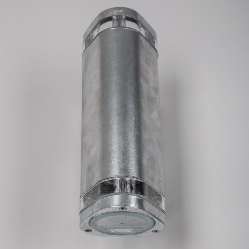  Buitenlamp Ambient verzinkt Up & Downlighter, mooie wandspot te koop bij Nostalux van het merk KS Verlichting, Up en downlighter, gevelspot zink 