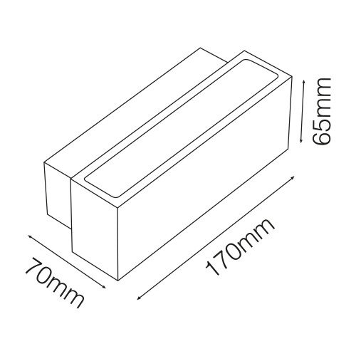 Gevelverlichting wandspot Segment Medium Led Up Down zwart - buitenverlichting voor het verlichten van gevels