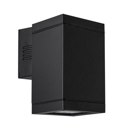 Stijlvolle stoere wandspot, downlighter Solid XL, mooie moderne wandverlichting, de perfecte spot voor het verlichten van gevels, Nostalux buitenverlichting