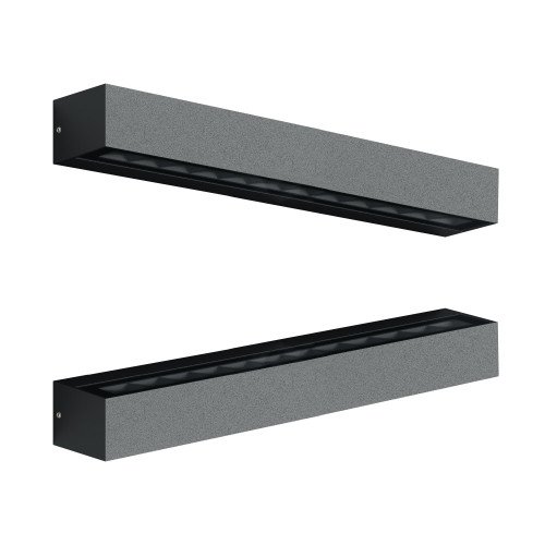 Buitenlamp Score L up/down buitenverlichting zwart aluminium in moderne stijl