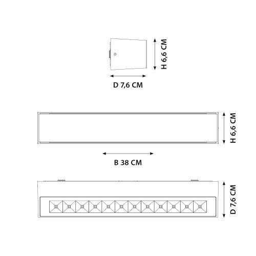 Buitenlamp Score L buitenverlichting zwart aluminium in moderne stijl