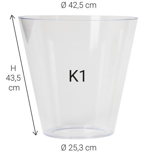 Kunststof glas K1 (5803) lichtbeker - KS Verlichting - Lampkappen & glazen