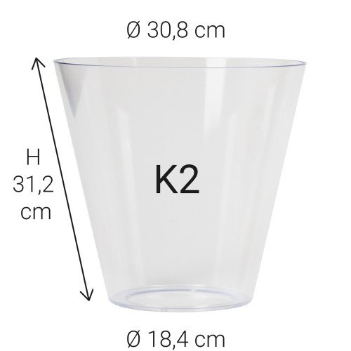 Echt Glas K2 (5864) lichtbeker- KS Verlichting - Lampkappen & glazen