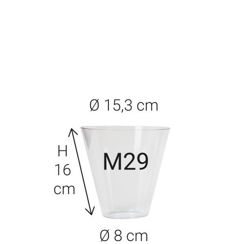 Echt glas M29 (5867) lichtbeker- Nostalux - Lampkappen & glazen