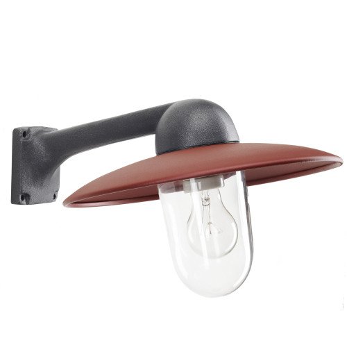 Wandlamp Fabrique Antraciet/Rood (1188RD) - KS Verlichting - Stoer & Industrieel