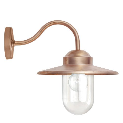 Buitenlamp Dolce Koper, buitenverlichting, model stallamp met glazen stolp van het merk KS Verlichting