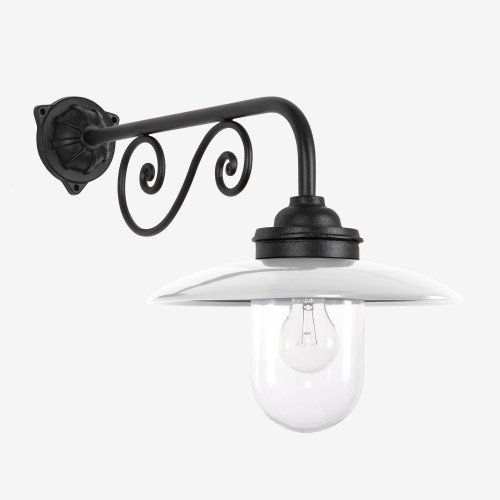 Stoere gietijzeren Stallamp Ardennes buitenlamp Krijtwit
