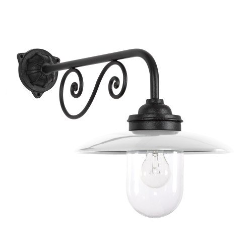 Stoere gietijzeren Stallamp Ardennes buitenlamp Krijtwit