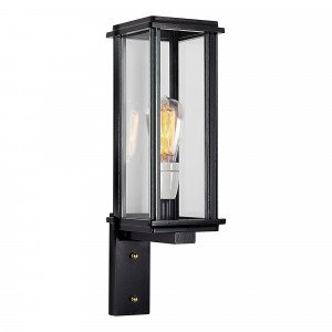 Wandlamp Capital Classic L II zwart met glas
