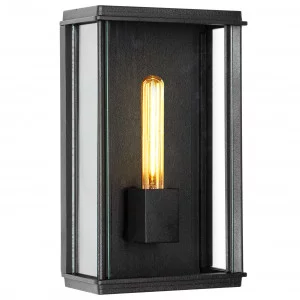 Vierkante stijlvolle zwarte buitenlamp Capital XL wandlamp plat exclusieve buitenverlichting van excellente kwaliteit, exclusieve verlichting voor buiten