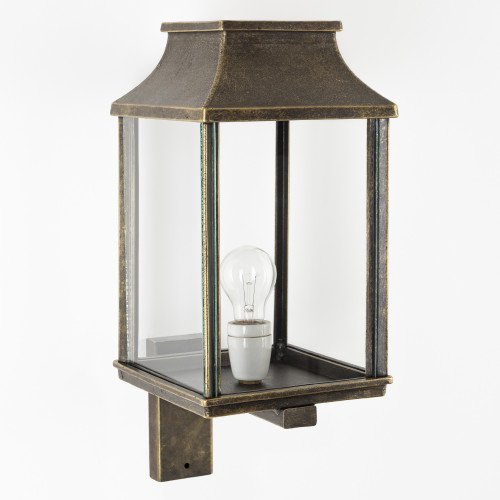 Goteborg L wandlamp vierkant brons