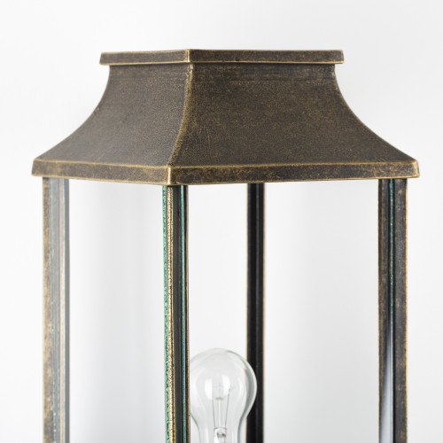 Goteborg L wandlamp vierkant brons
