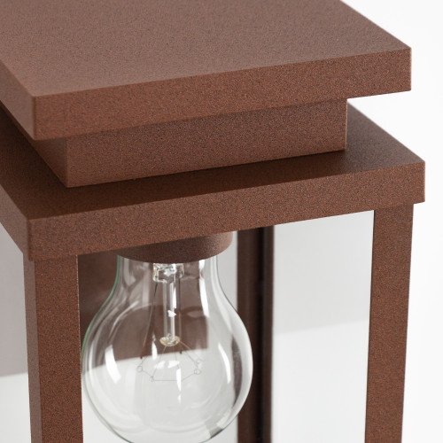 Buitenlamp Jersey corten roestkleurige wandlamp voor buiten, strak moderne buitenverlichting