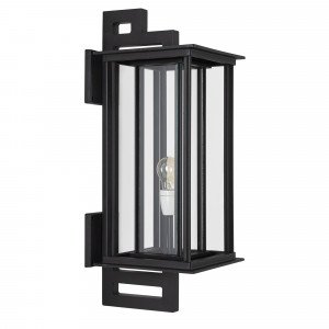 New York XL Buitenlamp met vierkante hoekige vorm en matzwarte kleur