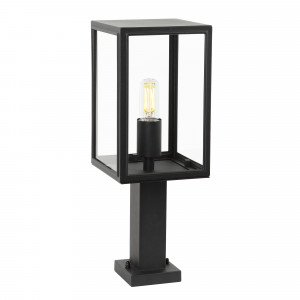 Buitenlamp staand zwart Soho Sokkel moderne zwarte staande buitenverlichting  Buitenlamp staand zwart Soho Sokkel moderne zwarte staande buitenverlichting