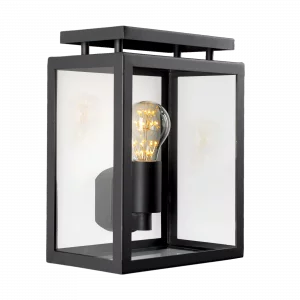 Wandlamp voor buiten De Vecht plat zwart 