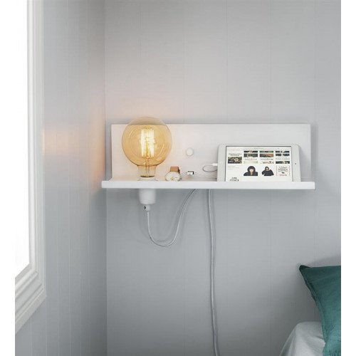 Wandlamp Multi met USB oplaadstation wit