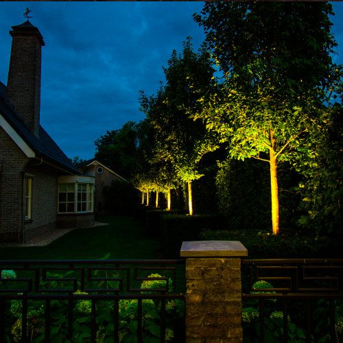 Set van 6 stuks schijnspots in antracieten kleur voor aan de wand of op de grond