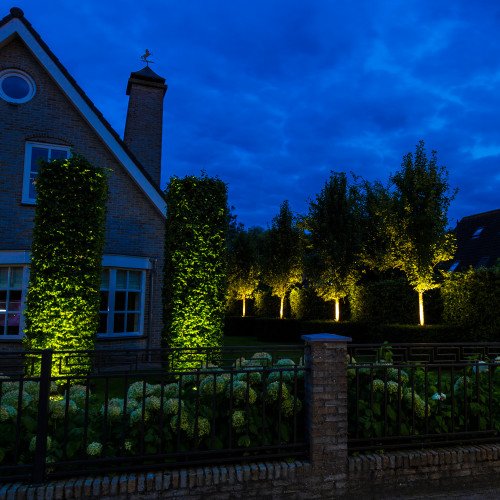 Set van 6 stuks schijnspots in antracieten kleur voor aan de wand of op de grond