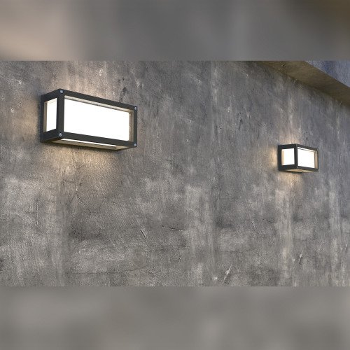 Moderne wandlamp Brick in zwarte kleur