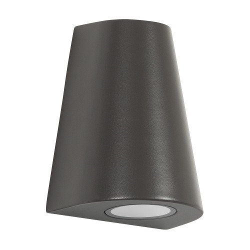 Buitenlamp Cone Downlighter Antraciet, modern vormgegeven wandspot voor buiten, geeft sfeer en is functioneel, conische buitenlamp vlak aan de wand