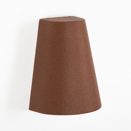 Buitenlamp Cone Downlighter roest kleur, corten, conische vormgeving, moderne wandverlichting van KS Verlichting, voor indoor en outdoor gebruik