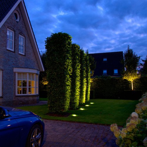 Aluminium Grondspot LED Rond met RVS afdekplaat