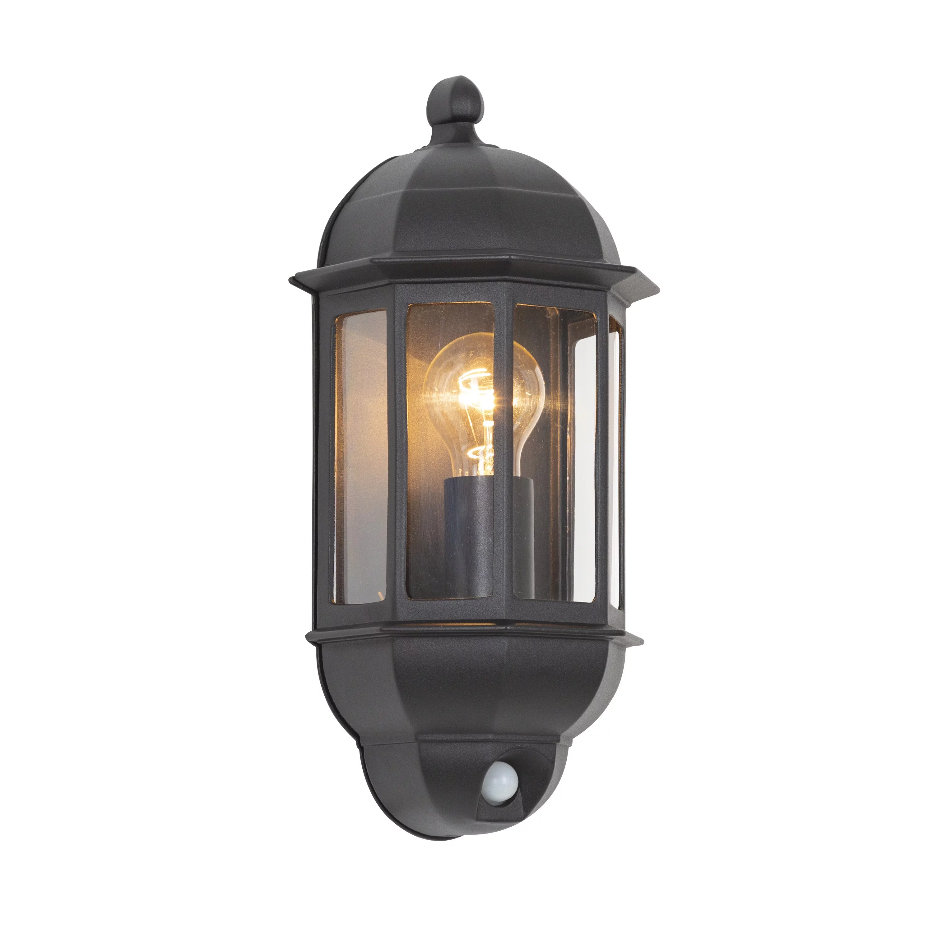 Buitenlamp met sensor Verona Zwart wandlamp buiten